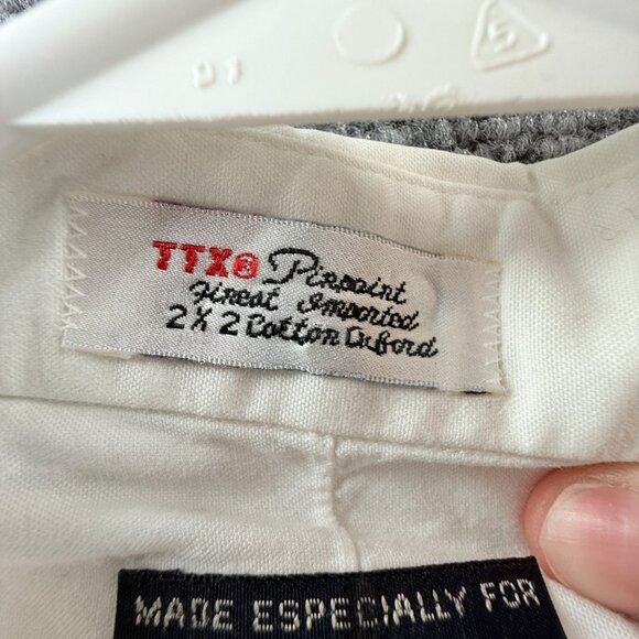 Gitman Bros Oxford Point All Cotton USA TTX 16.5 34 White Shirt Pocket Button Up - Picture 10 of 14